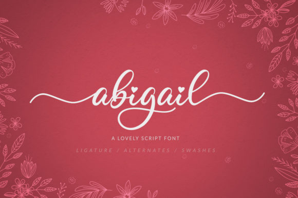Abigail Font: Romantic Script for Handmade Crafts