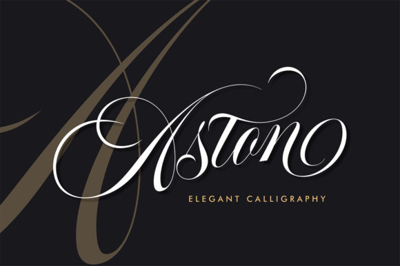Aston Font: Elegant Script for Handmade Products