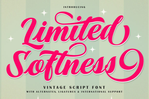 Limited Softness Font: A Script Typeface for Campaigns