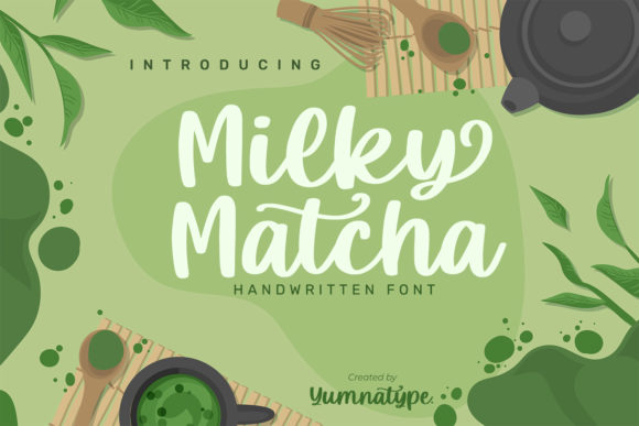 Milky Matcha Font: A Bold Handwritten Typeface for Branding