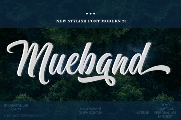 Mueband Font: Elegant Handwritten Type for Makers
