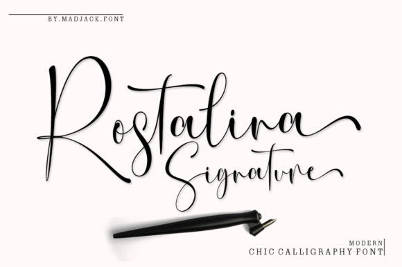 Rostalina Signature Font for Editorial Design