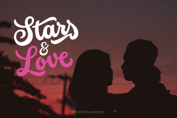 Stars Love Font: Bold Script for Handmade Products